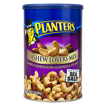 Planters Cashew Lovers Mix With Sea Salt, 21-Oz Canister