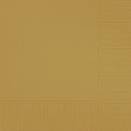 Amscan Lunch Napkins, 6-1/2" x 6-1/2", Gold, 100