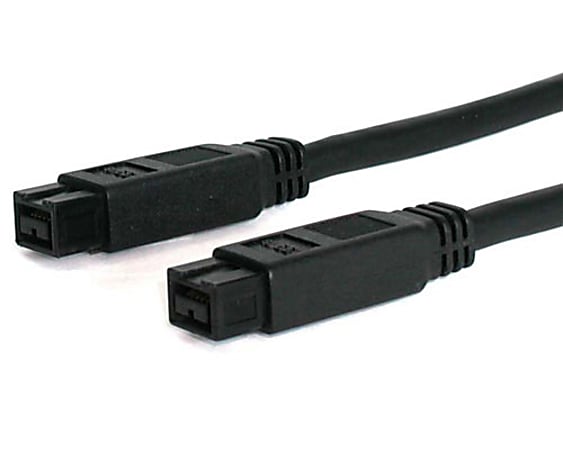 StarTech.com 10 ft 1394b Firewire 800 Cable 9-9 M/M - Male FireWire - Male FireWire - 10ft - Black