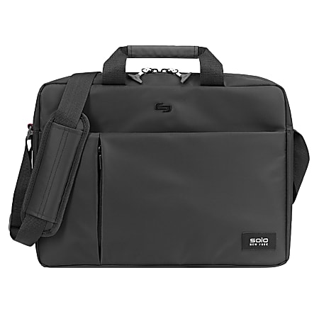 Solo® Lead Slim Briefcase With 15.6" Laptop Pocket, Black
