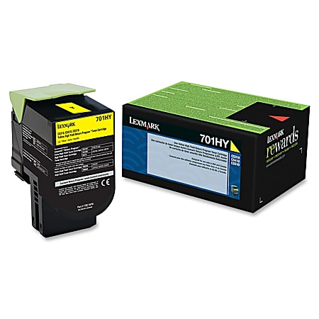 Lexmark™ 70C1HY0 Yellow High Yield Toner Cartridge