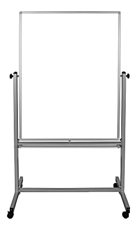 Luxor Double-Sided Mobile Magnetic Dry-Erase Whiteboard, 36"
