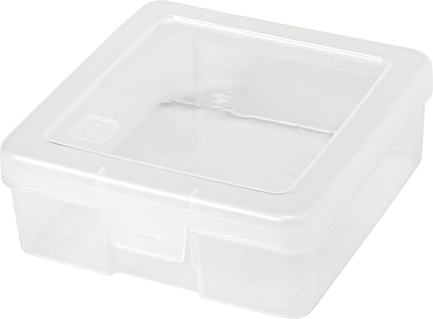 IRIS Small Modular Supply Cases, 5" x 5-1/4" x 2", Clear, Pack Of 10 Cases