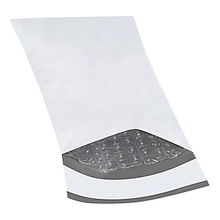 Office Depot® Brand Bubble-Lined Poly Mailers, 4" x 8", White, Case Of 25 Mailers