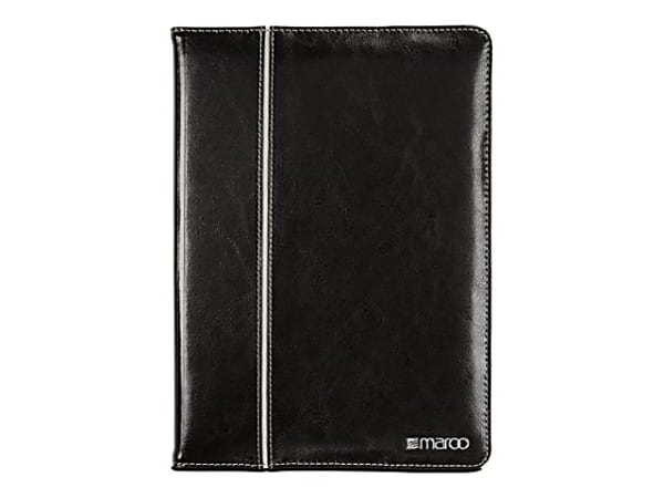 Maroo Executive Folio - Flip cover for tablet - leather - gray, obsidian black - for Apple iPad Air 2