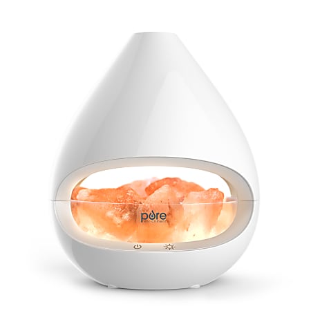 Pure Enrichment PureGlow Crystal Himalayan Salt Lamp & Ultrasonic Essential Oil Diffuser, 7" x 9"