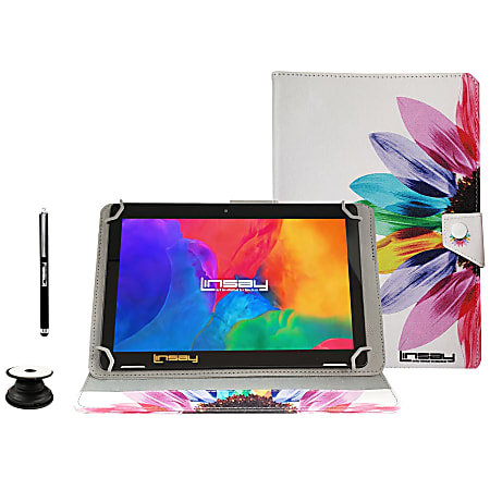 Linsay F10IPS Tablet, 10.1" Screen, 2GB Memory, 64GB Storage, Android 13, Rainbow