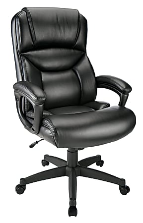 Black Bonded Leather Executive Chair Black 