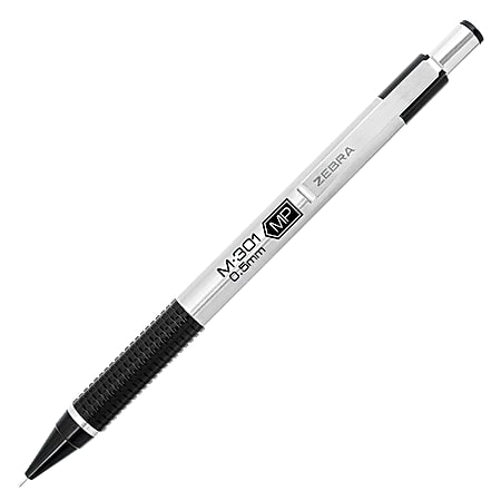 Zebra® M-301 Stainless Steel Mechanical Pencils, 0.5 mm, Pack Of 2