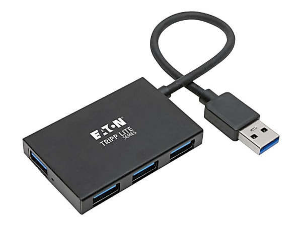 Tripp Lite USB 3.0 Hub SuperSpeed Slim 4 USB-A Ports 5Gbps Compact Aluminum - USB - External - 4 USB Port(s) - 4 USB 3.0 Port(s) - PC