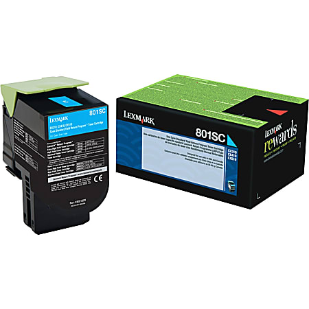Lexmark™ 80C1SC0 Cyan Return Program Toner Cartridge
