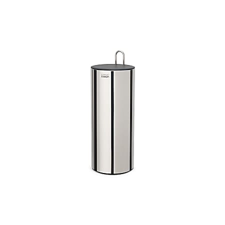 Joseph Joseph Easy Store Stainless Steel Concealed Toilet Paper Holder, Silver