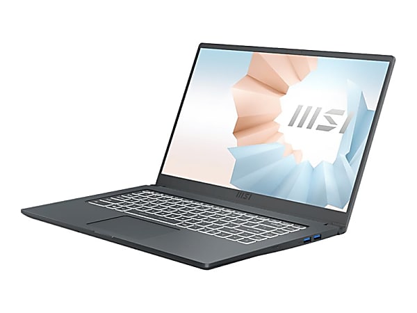 MSI Modern 15 A11M-262 - Intel Core i7 1165G7 / 2.8 GHz - Windows 10 Home - Iris Xe Graphics - 16 GB RAM - 512 GB SSD NVMe - 15.6" 1920 x 1080 (Full HD) - Wi-Fi 6 - carbon gray
