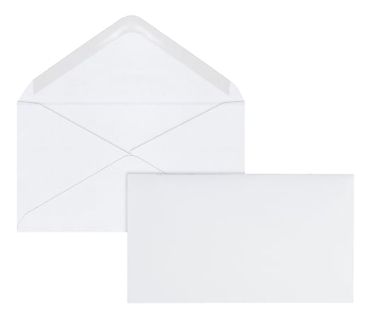 Office Depot® Brand Envelopes, 3-5/8" x 6-1/2", Gummed Seal, White, Box Of 100