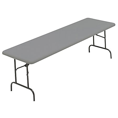 Iceberg IndestrucTable TOO™ 1200-Series Folding Table, 30"W x 96"D, Charcoal