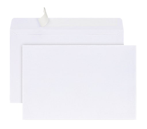 Office Depot® Brand Greeting Card Envelopes, A9, 5-3/4" x 8-3/4", Clean Seal, White, Box Of 100