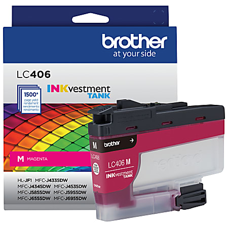 Brother® LC406 INKvestment Tank Magenta Ink Tank, LC406M