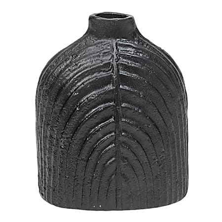 Anji Mountain Tall Vase, 4"H x 6"W x 4”D, Black
