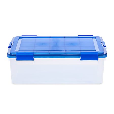 Iris Ultimate Weathertight Storage Box, 23-5/8”L x 20-1/16”W x 10-1/4”H, 41.2 Qt, Clear