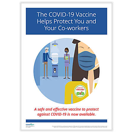 ComplyRight™ COVID-19 Vaccine Poster, Vaccination, English, 10" x 14"