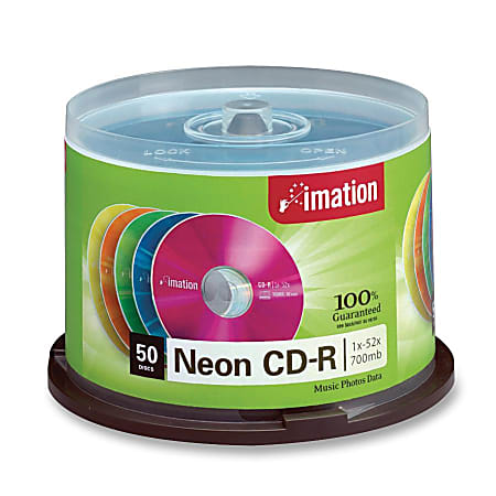 Imation CD Recordable Media - CD-R - 40x - 700 MB - 50 Pack Spindle - Retail - 120mm - Printable - 1.33 Hour Maximum Recording Time