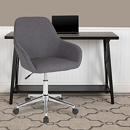 Flash Furniture Cortana Home And Office Mid-Back Office Chair, Fabric, Dark Gray