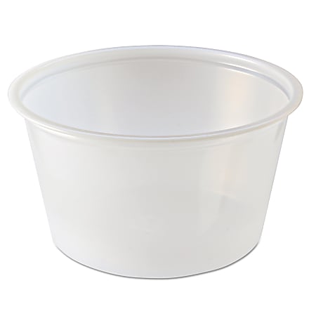 Fabri-Kal® Portion Cups, 4 Oz, Clear, 125 Cups Per Sleeve, Carton Of 20 Sleeves, Uses Lid FABXL345PC (Sold Separately)