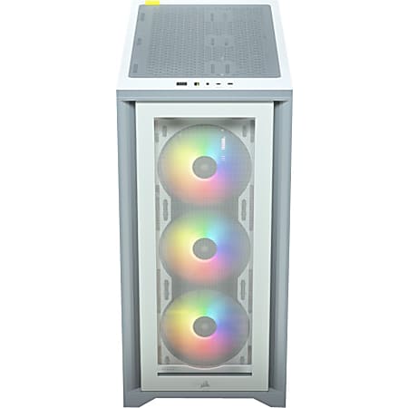 Corsair Icue 4000X RGB Mid-Tower ATX PC Case, White