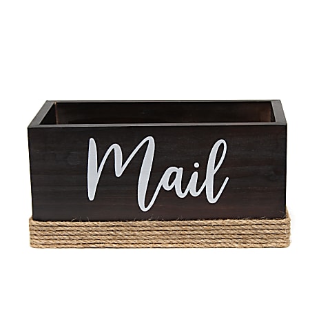 Elegant Designs Homewood Farmhouse Rustic Wood Decorative Mail