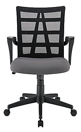 Porch & den williamsburg modway attainment black mesh back and leatherette seat office chair sales