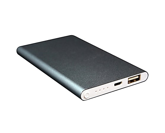 Wireless Gear™&nbsp;4,000 mAh Portable Power Bank, Space Gray, G0393