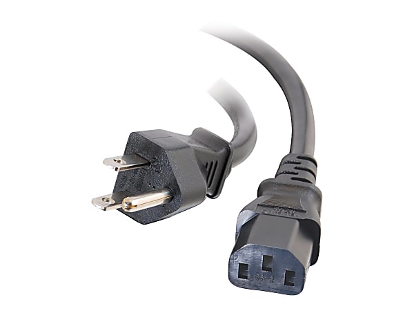 C2G 5ft 16 AWG Universal Power Cord (NEMA 5-15P to IEC320C13) TAA - Power cable - NEMA 5-15 (M) to IEC 60320 C13 - 5 ft - molded - black
