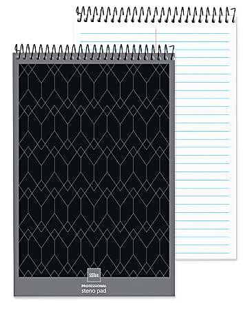Office Depot® Brand Professional Steno Book, 6" x 9", Gregg Ruled, 100 Sheets, White