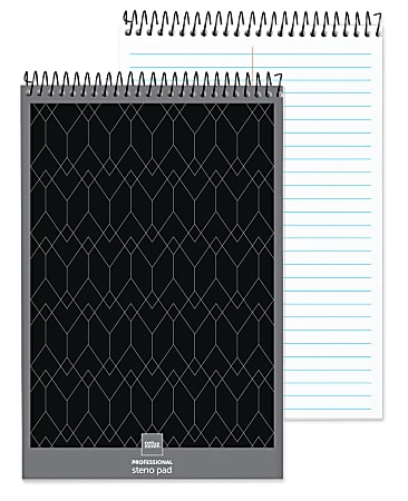 Office Depot® Brand Professional Steno Book, 6" x 9", Gregg Ruled, 200 Pages (100 Sheets), White