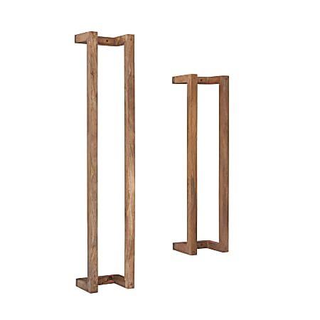 Powell Nettles Wood Towel Racks, 48”H x 9”W x 7-1/2”D, Brown, Set Of 2 ...