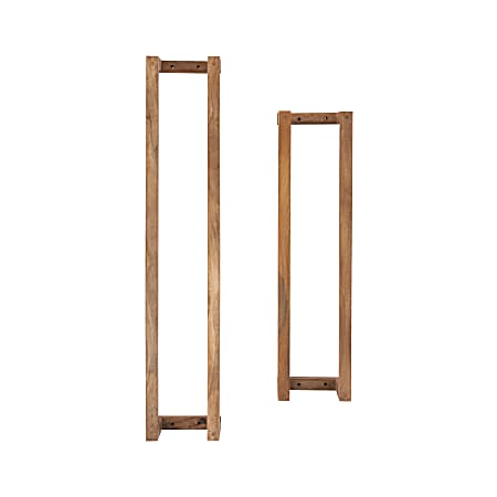 Powell Nettles Wood Towel Racks 48 H x 9 W x 7 12 D Brown Set Of 2 ...