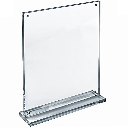 Azar Displays Slim Deluxe Acrylic Block Frame, 11” x 14”, Clear