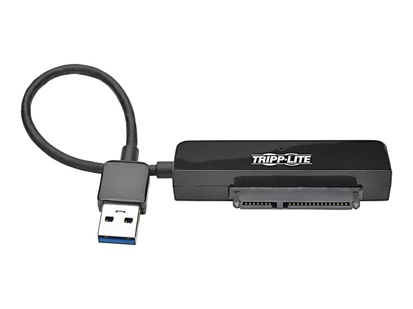 Tripp Lite 6in USB 3.0 SuperSpeed to SATA III Adapter w/ UASP/ 2.5" Black - Storage controller - 2.5" / 3.5" shared - SATA 6Gb/s - USB 3.0 - black