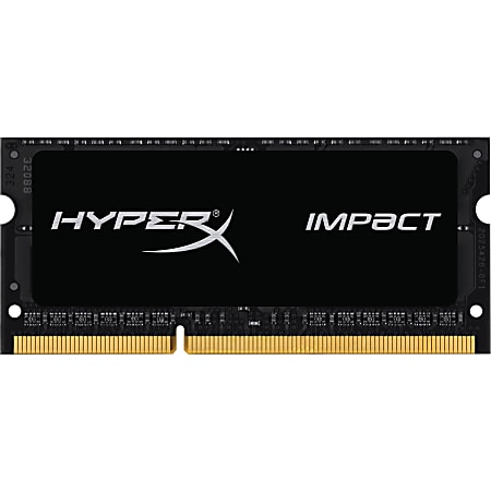 Kingston HyperX Impact 8GB DDR3 SDRAM Memory Module - For Notebook - 8 GB (1 x 8 GB) - DDR3-1600/PC3-12800 DDR3 SDRAM - CL9 - 1.35 V - Non-ECC - Unbuffered - 204-pin - SoDIMM