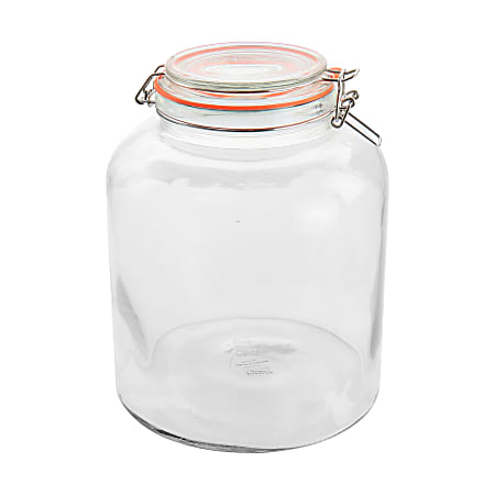 Gibson Home Alpha 1.4-Gallon Glass Canister Frasco, Clear