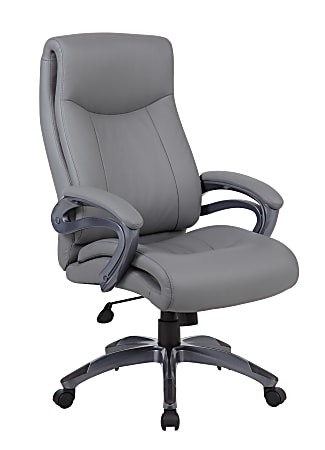 Boss Office Products Ergonomic High-Back Chair, Gray/Gun Metal