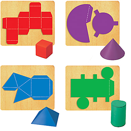 Ellison® Prestige® SureCut™ Set, Math, Large, 3-D Geometrics (4 Die Set)