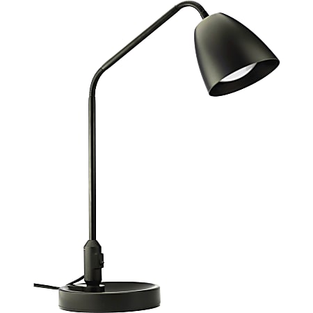 Lorell 7-watt LED Desk Lamp, 20.9"H, 6.9"W, 7 W LED Bulb, Desk Mountable, Black, for Home, Office, School