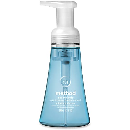Method Foaming Hand Soap - Sea Mineral Scent - 10 fl oz - Pump Bottle Dispenser - Hand - Light Blue - Rich Lather, Non-toxic - 6 / Carton