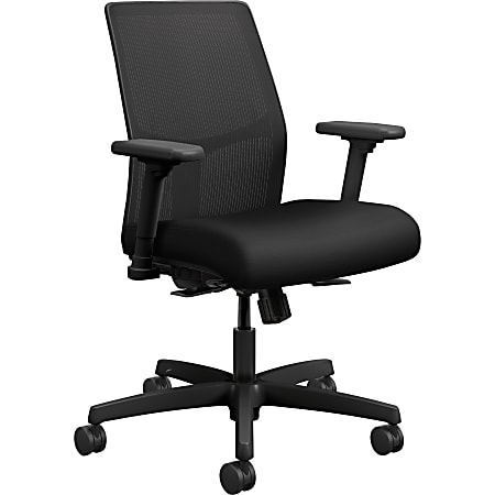 HON® Ignition Fabric High-Back Task Chair, 41% Recycled, Black