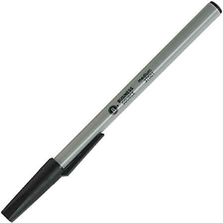 Business Source Bulk Pack Ballpoint Stick Pens - Medium Pen Point - Black - Tungsten Carbide Tip - 60 / Box Business Source Bulk Pack Ballpoint Stick Pens - Medium Pen Point - Black - Tungsten Carbide Tip - 60 / Box