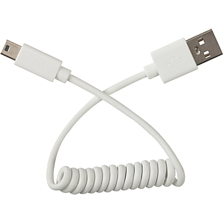 RCA Coiled Micro USB Power and Sync Cable