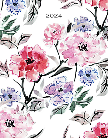 2024 Willow Creek Press Monthly Booklet Planner, 7-1/2" x 9-1/2", In Bloom, January To December