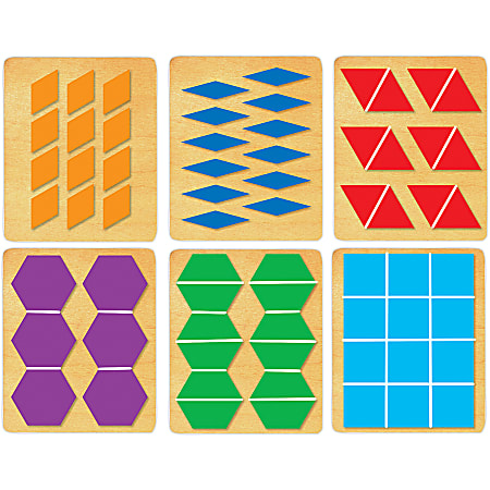 Ellison® Prestige® SureCut™ Set, Math, Large, Pattern Block Multiples 1" Sides (6 Die Set)