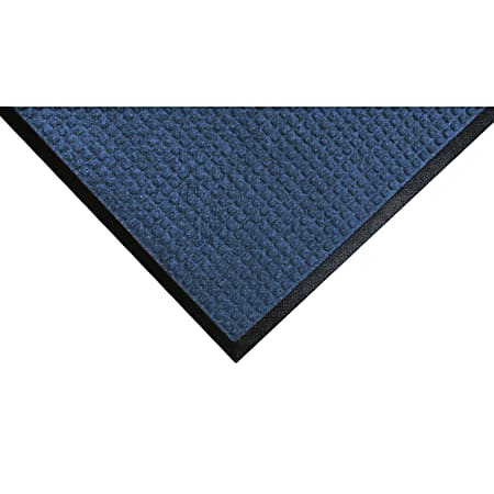 M+A Matting WaterHog Squares Classic Floor Mat, 2' x 3', Medium Blue